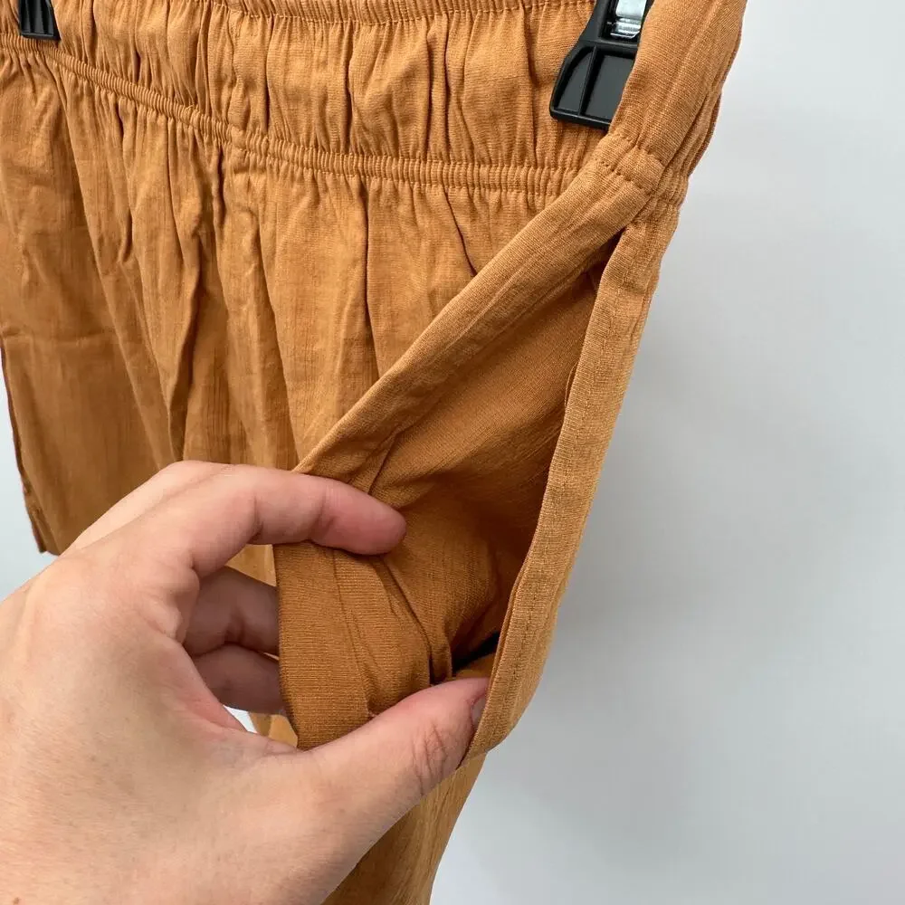 EVEREVE Shane Brown Tie Waist Cotton Short // XS